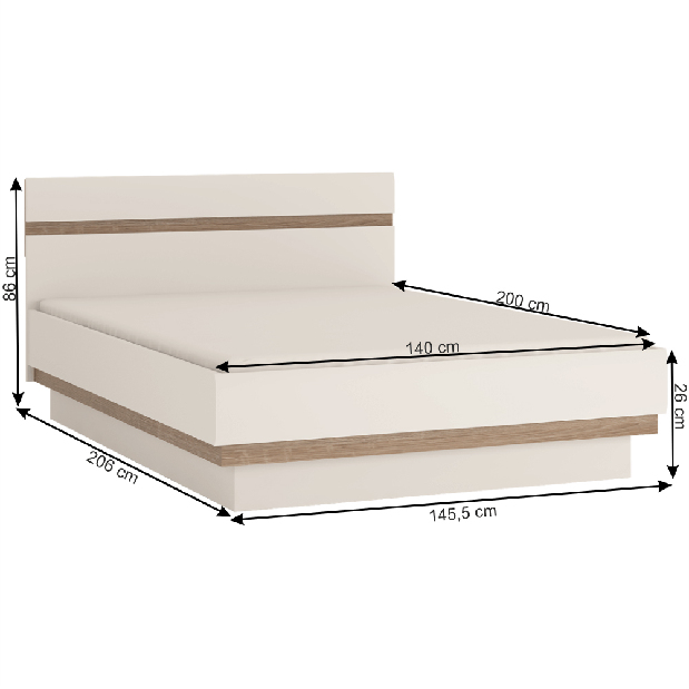 Pat matrimonial 140 cm Lysander Typ 91