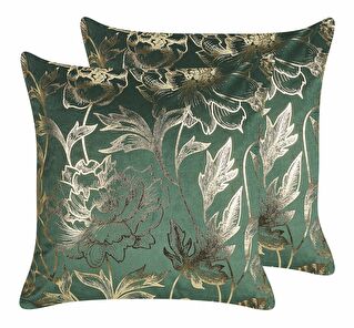 Set 2 buc perne decorative 45 x 45 cm Daffo (verde)