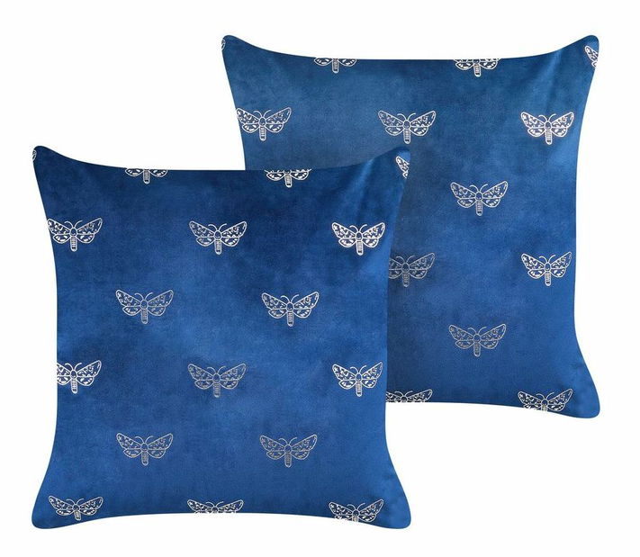 Set 2 buc perne decorative 45 x 45 cm Yuzza (albastru)