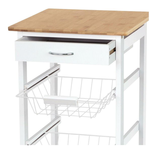 Stol za serviranje Dulcemente 1 (bambus + bijela mat)