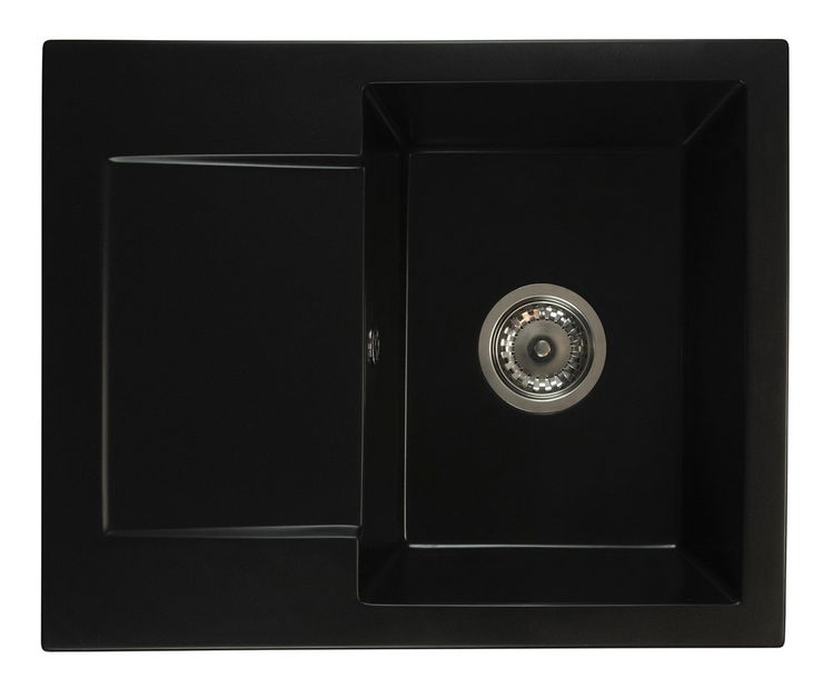 Chiuvetă de bucătărie Dalgam (negru) (cu 3 orificii pentru robinet) (S)