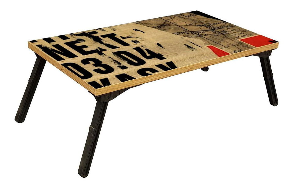 Stalak za notebook Kisosi (crna + atlantski bor)