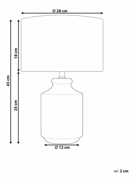 Stolná lampa Elton (sivá)