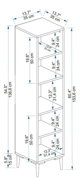 Kúpelňová skrinka Damin (biela + borovica atlantická)