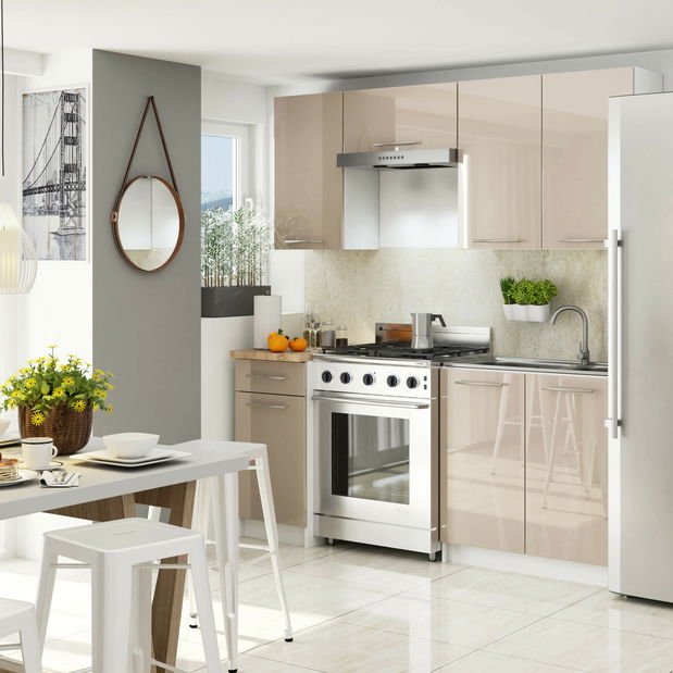 Dulap superior bucătărie Organo W 60 (alb + cappuccino lucios)