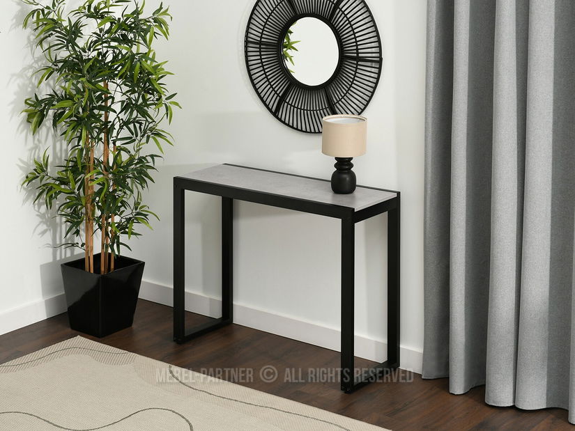 Konzolni stolić Ines (beton + crna)