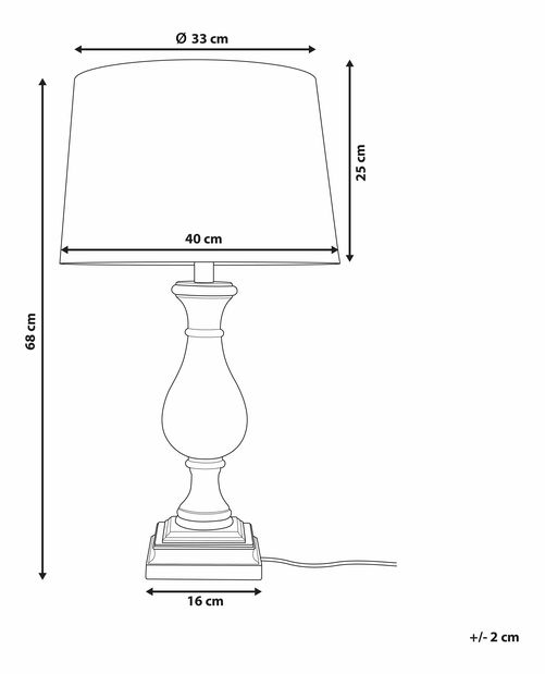 Stolná lampa Trudi (svetlohnedá)