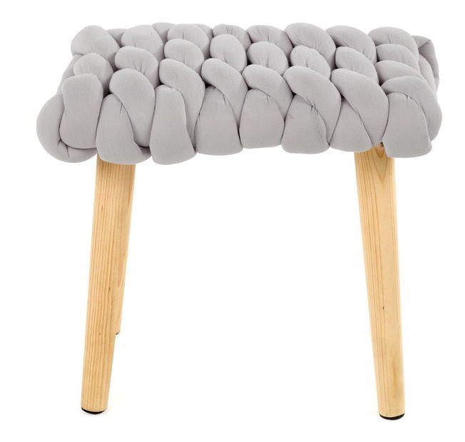 Taburetka Yarin (sivá + prírodná) *výpredaj