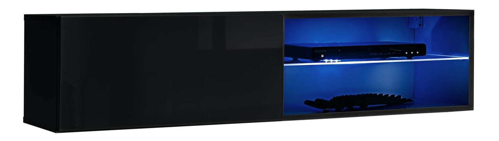 Masă TV/Dulap Southport 27 ZZ SW RTV 4 (negru + Negru lucios)