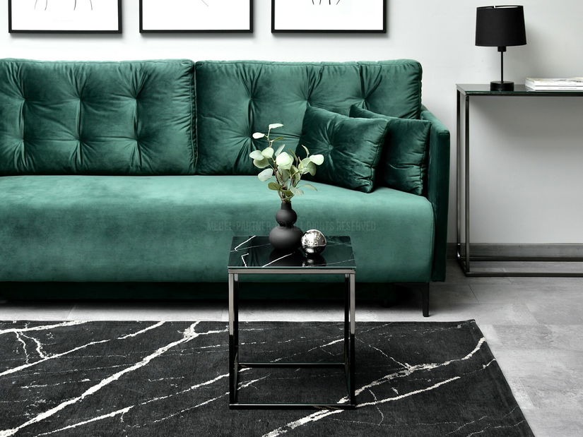 Stolić za kavu Bella S (crni mramor + crna)