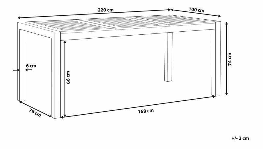 Záhradný stôl Giggles (svetlé drevo)