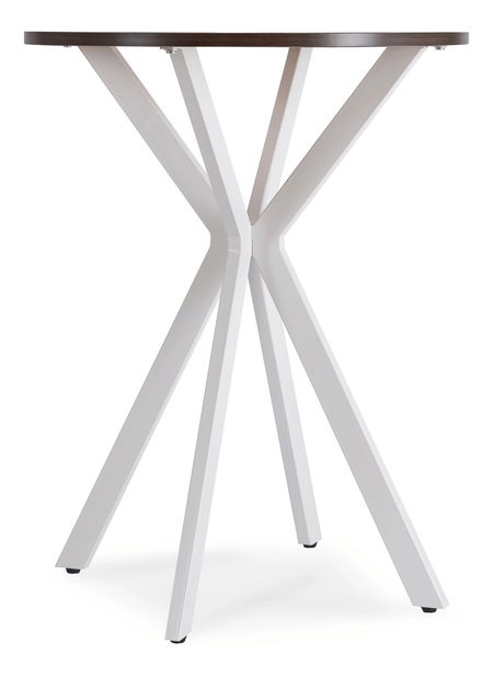 Jedálenský stôl Loren 60 (orech + biela) (pre 4 osoby)