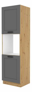Potravinová kuchynská skriňa Lucid 60 DP 210 2F (dub artisan + dustgrey)