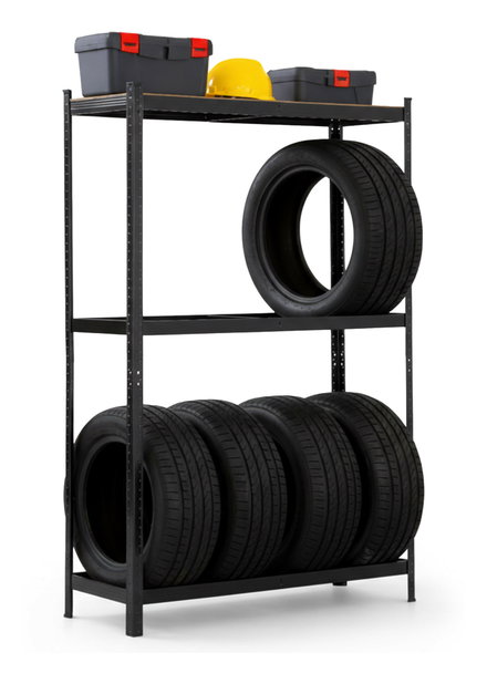 Regál na pneumatiky Garage (čierna)
