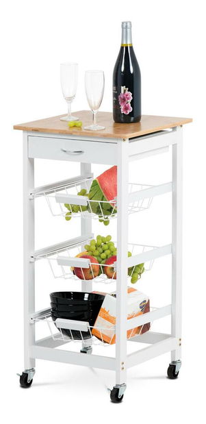 Stol za serviranje Dulcemente 1 (bambus + bijela mat)