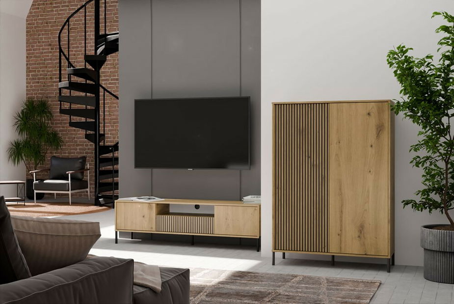 Masă TV/ Comodă TV Kamarussa Slim 160 (stejar artisan)