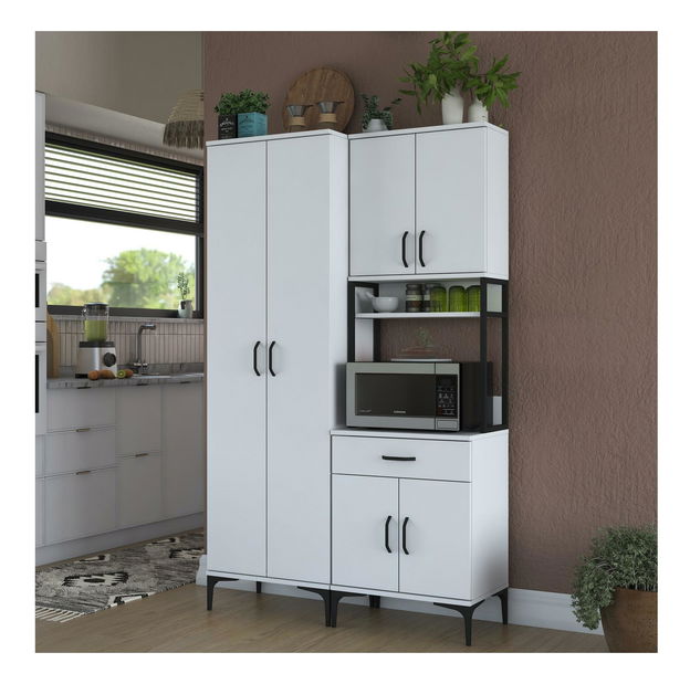 Konyhaszekrény szett Jenaretta 20 (fehér + fekete)