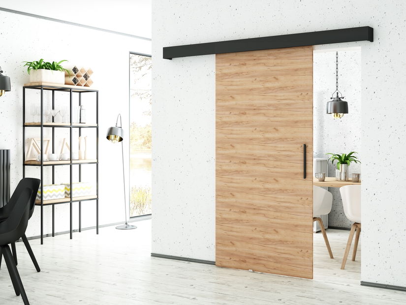 Uși culisante 90 cm Louis I (craft auriu + negru mat + negru mat)