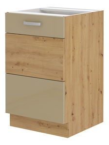 Donji kuhinjski ormarić Arryn 50 D ZL 1F BB (Hrast artisan + Sjaj cappucino)