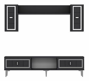 Obývacia stena Orino (antracit + strieborná)