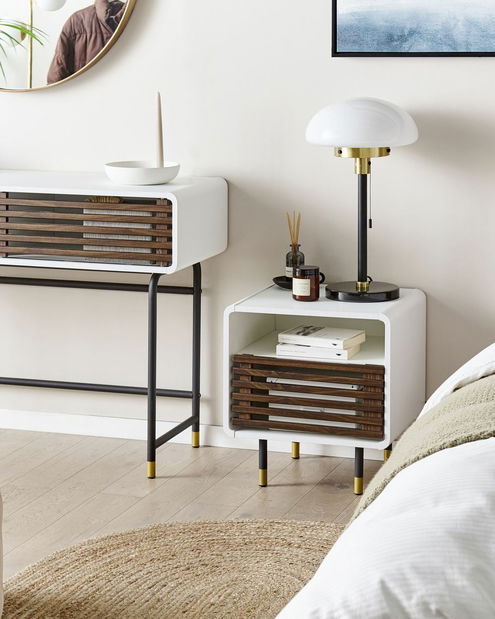 Nočný stolík Reparo (biela) 