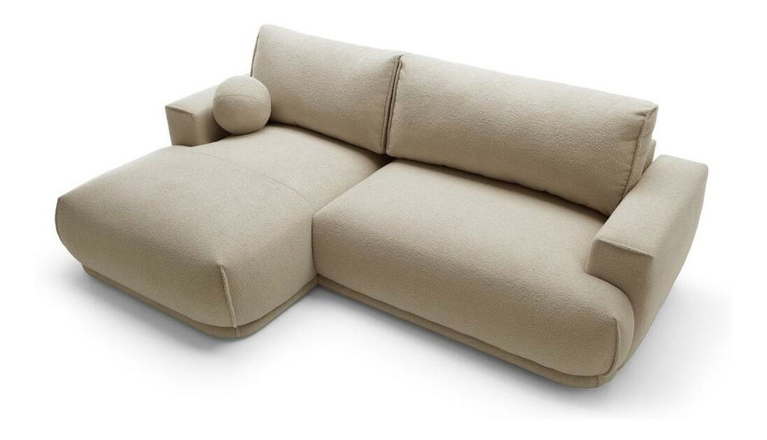 Kutna garnitura Dita mini (L) (svijetlobež + crna)