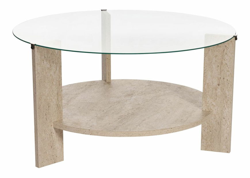 Stolić za kavu Claro (travertin + staklo)