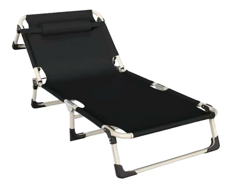 Vrtna ležaljka Bowie (crna + bež)