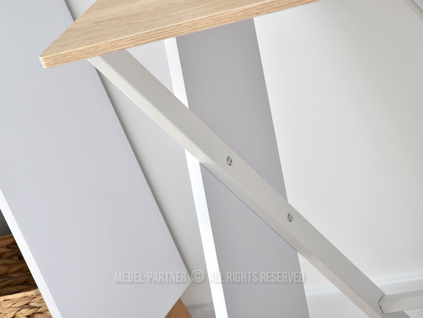 Masă PC Aspart (stejar + alb)