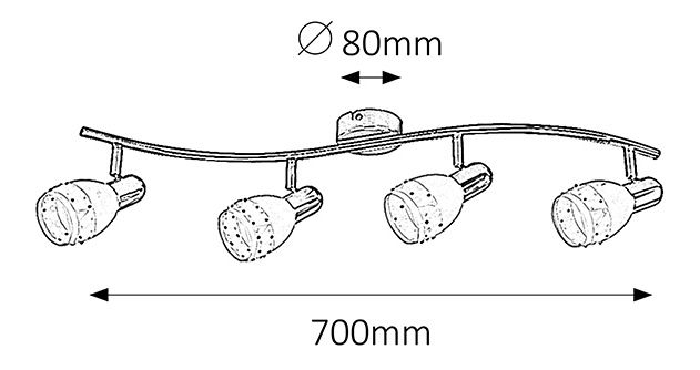 Spot LED Logan 6096 (crom + satin crom)