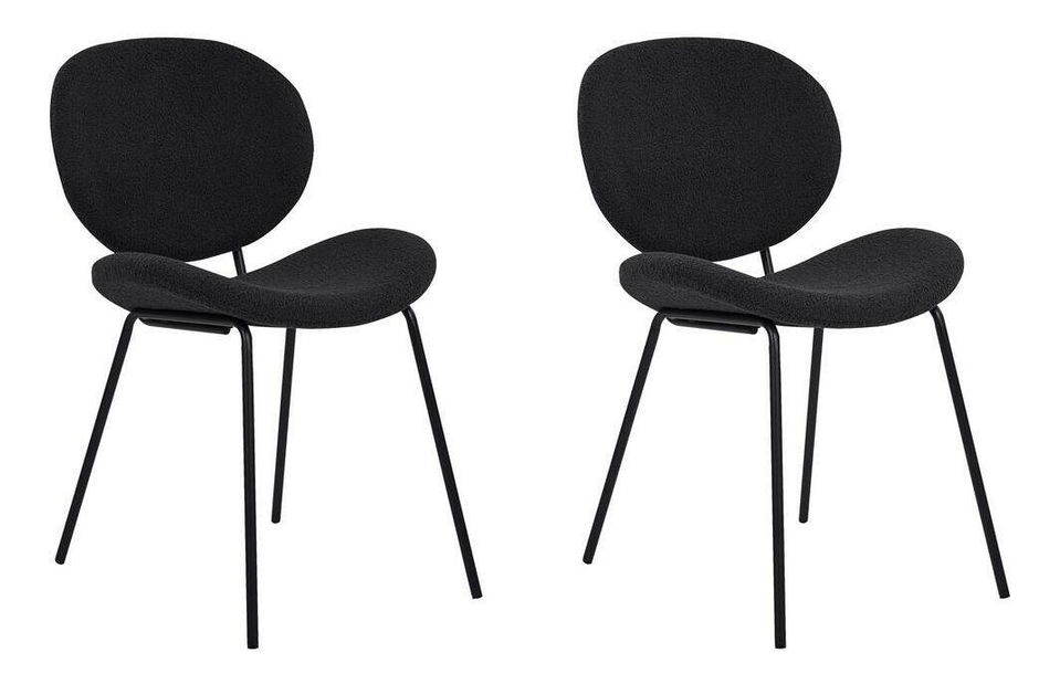 Set 2 ks jedálenských stoličiek Luaza (čierna)