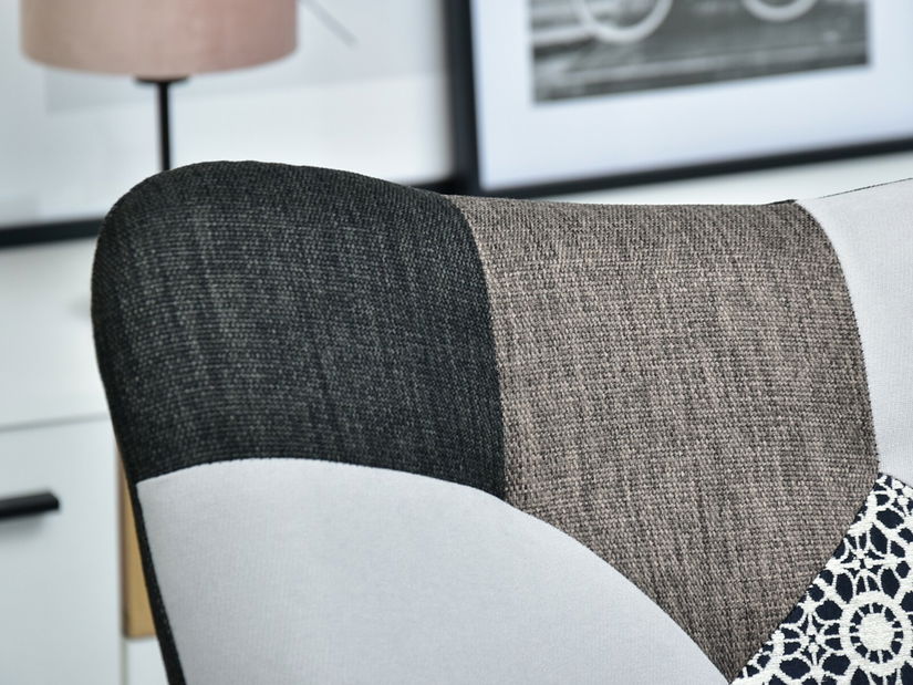 Fotel Sibyla (patchwork + fekete)