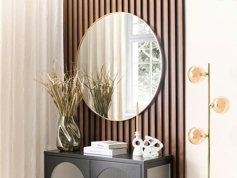 Nástenné zrkadlo Akosua (zlatá)
