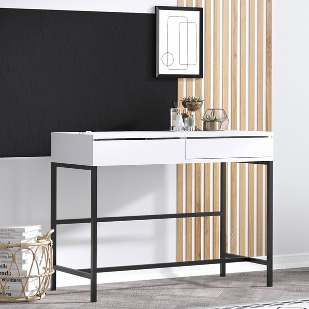 Măsuță de toaletă Aliex 2 (alb + negru)