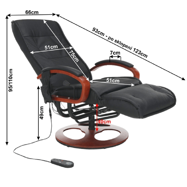 Fotoliu relax Arabela 2 TC3-038 negru