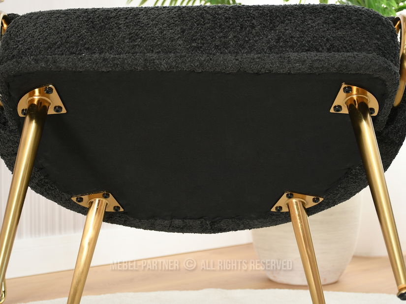 Fotoliu Carma F (negru + auriu)
