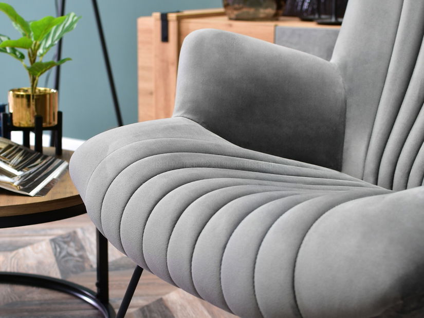 Fotoliu relax Nuttshell (gri + negru)