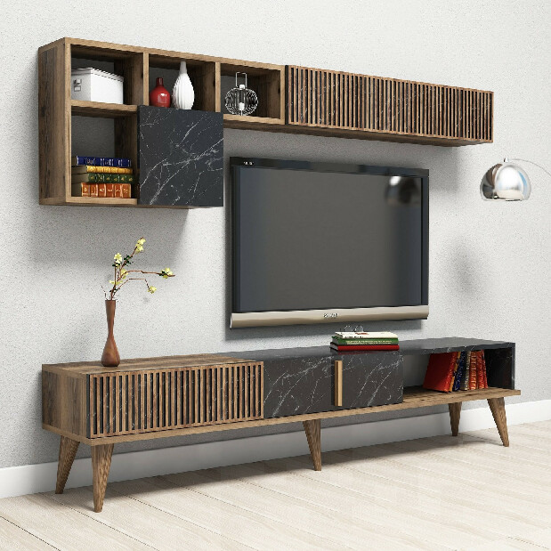 Mobilier living Michelle (Nuc + Negru)