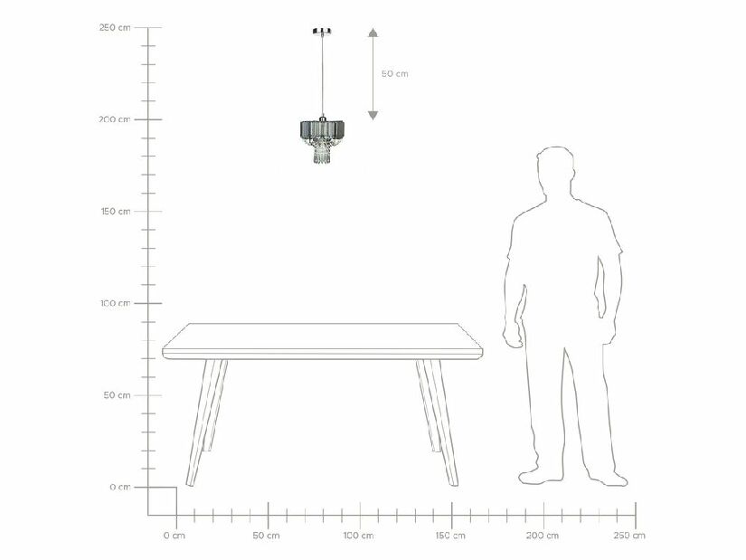 Candelabru/ Lustră Adora (gri)