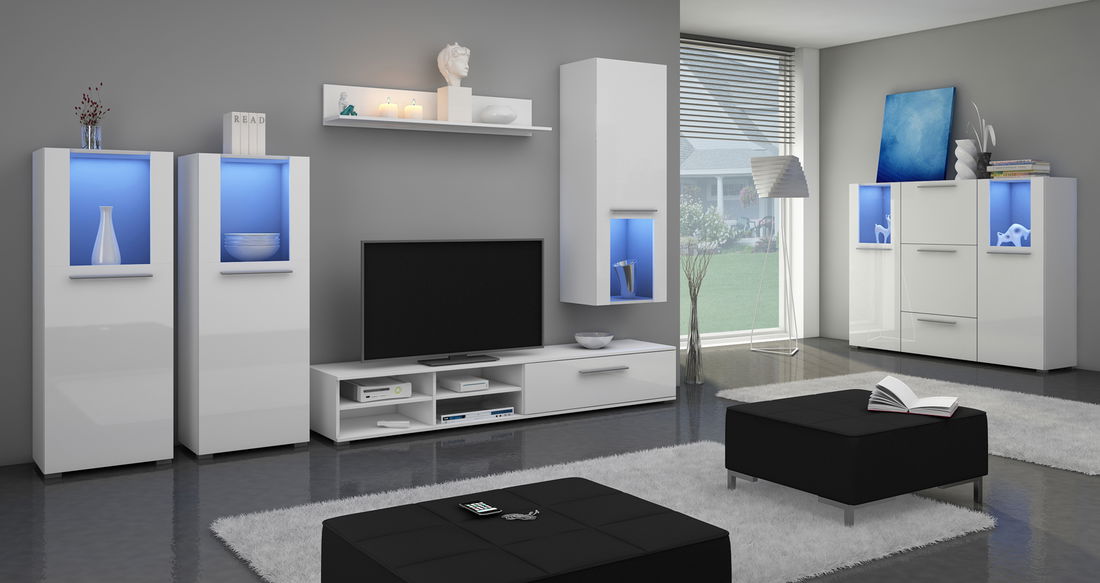 Vitrína Wurzburg biela