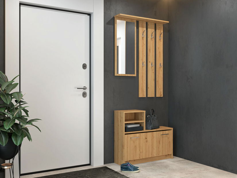 Set za predsoblje Vayan 1 (hrast artisan) (s ogledalom)