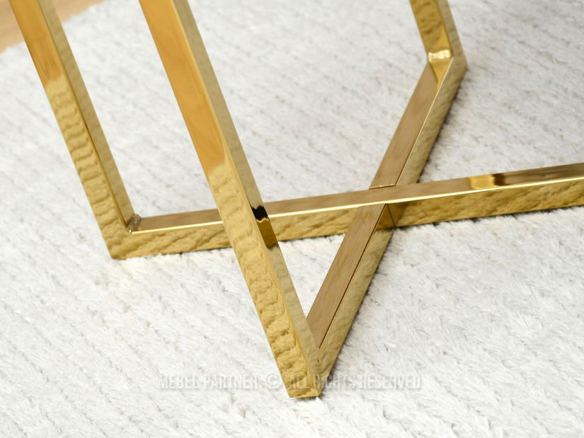 Dohányzóasztal Calvis (fekete márvány + arany)