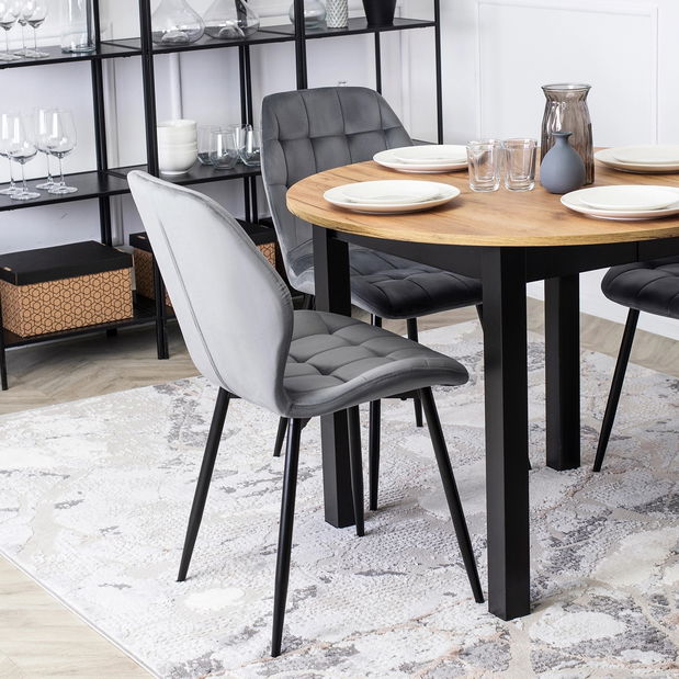 Étkezőszék Ligado (szürke + fekete) 