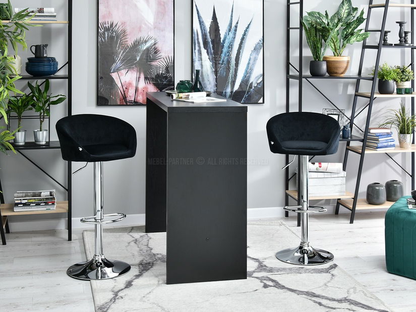 Stolička Hanzel (čierna + chrómová)
