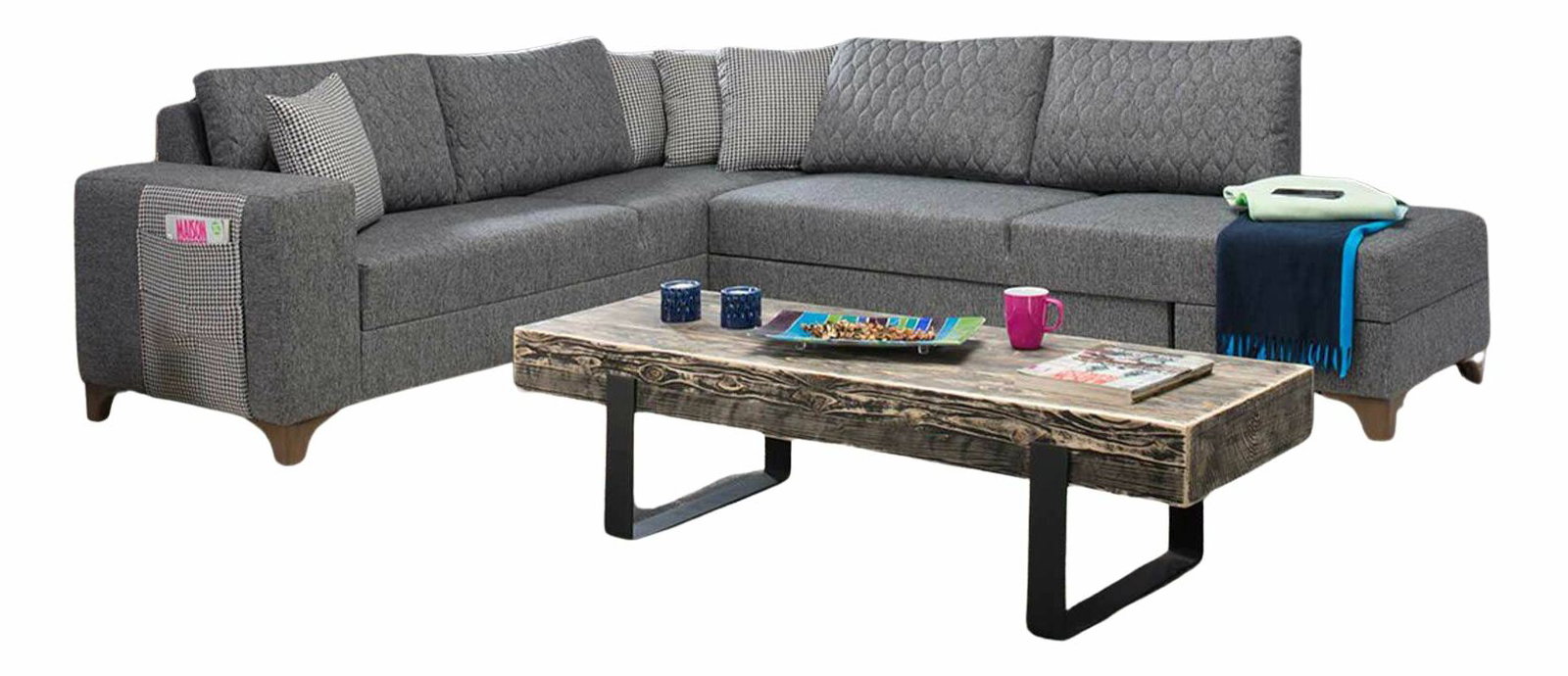 Rohová sedačka Lofty (sivá)