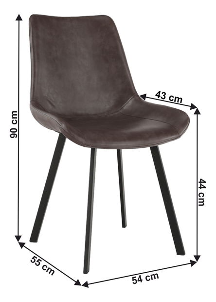 Jedálenská stolička Nico (hnedá)