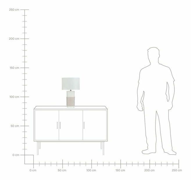 Stolná lampa Navasota (svetlobéžová)