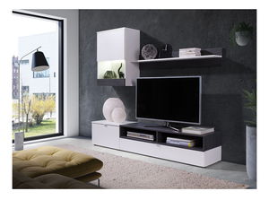 Mobilier living Jammy (alb + pin închis)