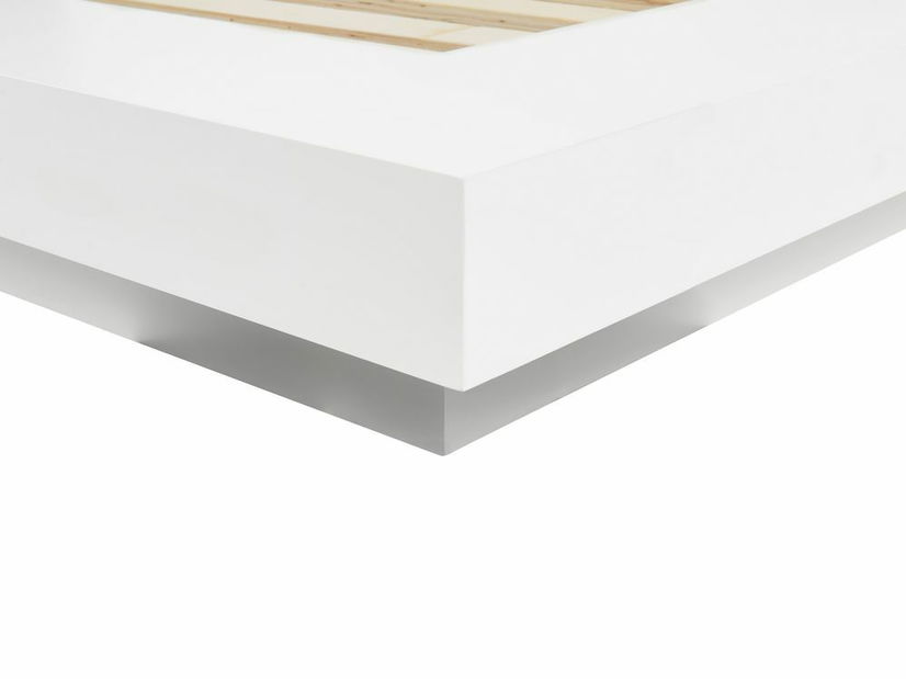 Pat matrimonial 180 cm ZEPHYRE (cu somieră) (alb)