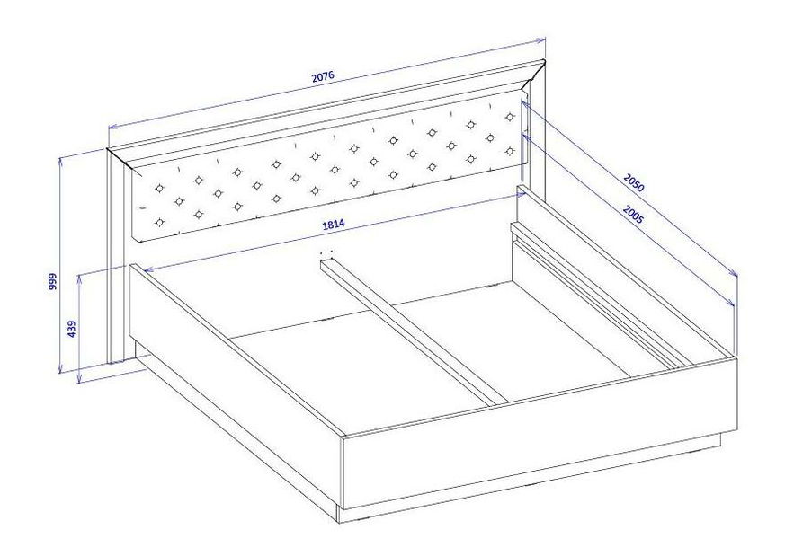 Pat matrimonial 180 cm Arnold Typ 32 (alb)